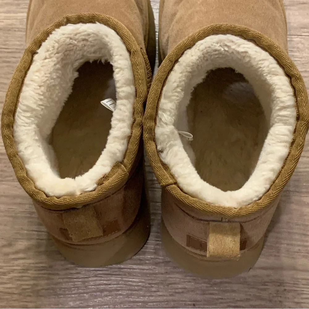 UGG Classic Ultra Mini Platform Boots in Chestnut Size 10 - Picture 8 of 16